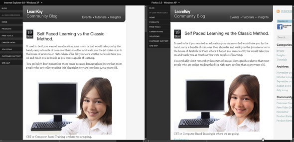 Internet Explorer 6 vs. Firefox 3.5