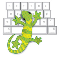 Leo the Lizard typing