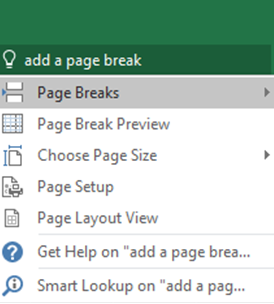 Add a page break screenshot